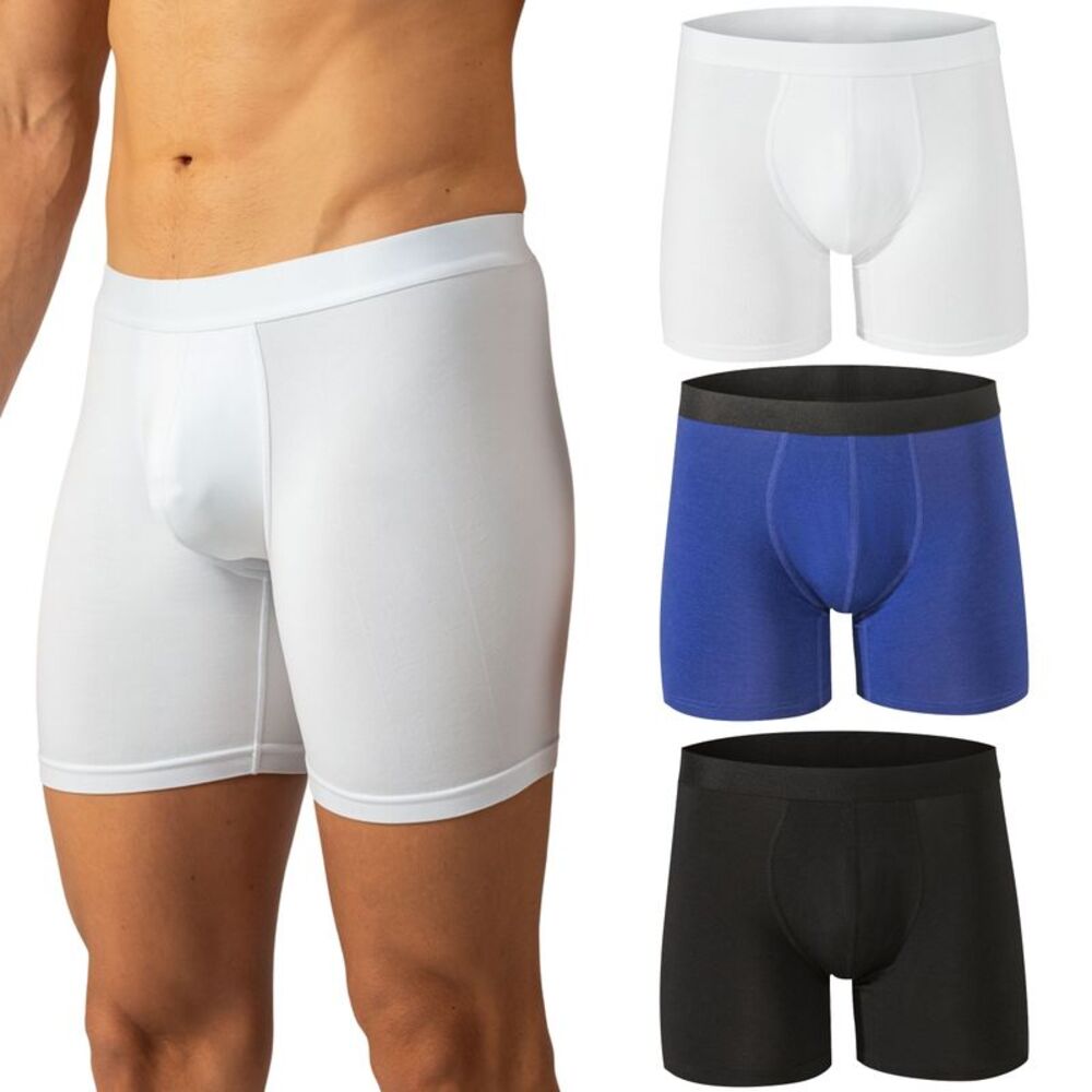 Alpine Swiss Mens Boxer Briefs 3 Pack Underwear Breathable Comfortable Trunks